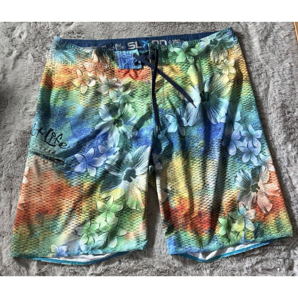 Salt Life board shorts size 38 unlined slx-qd vapor stretch